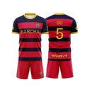 Anime Blue Lock Munchen Yoichi Isagi Cosplay Red Black Top Shorts - AwwwCos