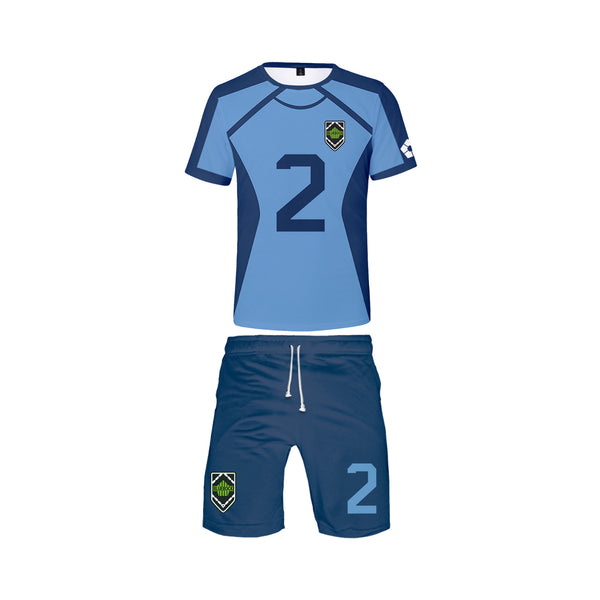 Anime Blue Lock Munchen Yoichi Isagi Cosplay Short Sleeved Top Shorts - AwwwCos