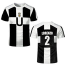 Anime Blue Lock Munchen Yoichi Isagi Cosplay White Black Striped T-Shirt - AwwwCos