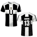 Anime Blue Lock Munchen Yoichi Isagi Cosplay White Black Striped T-Shirt - AwwwCos