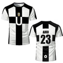 Anime Blue Lock Munchen Yoichi Isagi Cosplay White Black Striped T-Shirt - AwwwCos