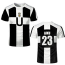 Anime Blue Lock Munchen Yoichi Isagi Cosplay White Black Striped T-Shirt - AwwwCos