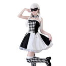 Anime Circus Clown Lolita Costumes Women Plaid Lolita Dress - AwwwCos