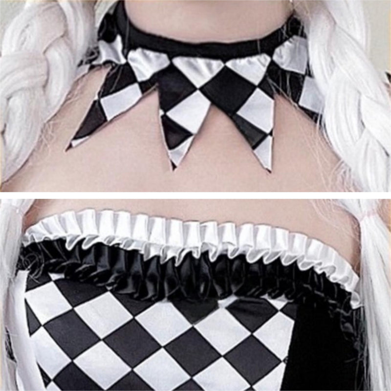 Anime Circus Clown Lolita Costumes Women Plaid Lolita Dress