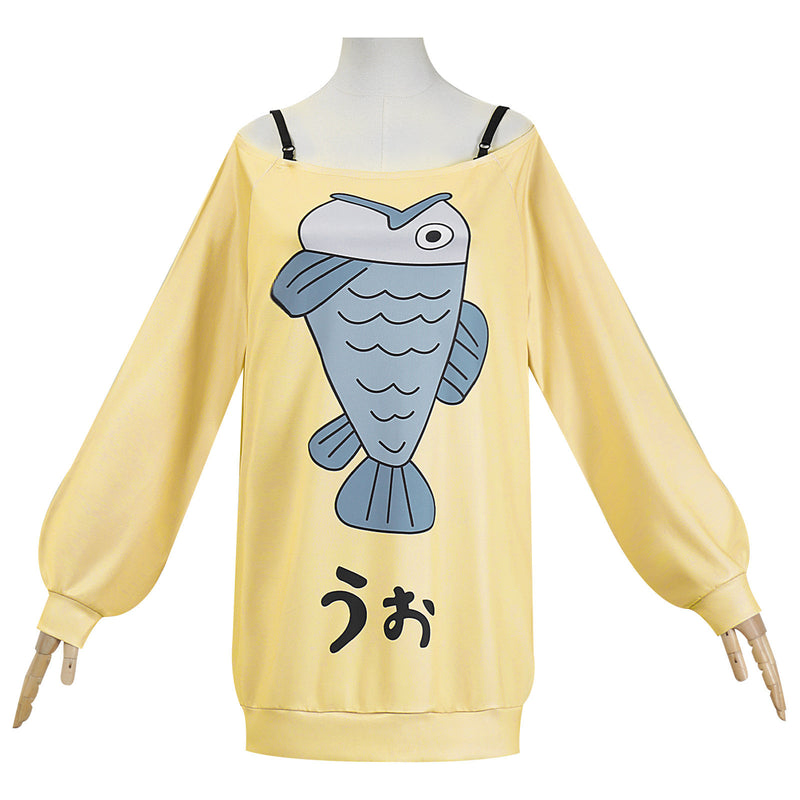 Anime Dandadan Ayase Seiko Cosplay Costume printed Yellow T-Shirt - AwwwCos