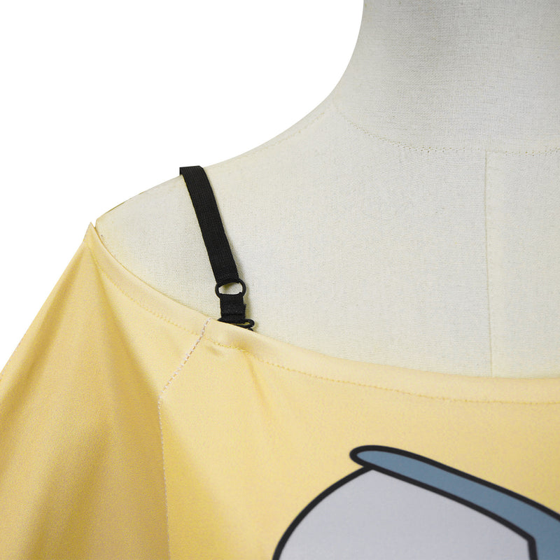 Anime Dandadan Ayase Seiko Cosplay Costume printed Yellow T-Shirt - AwwwCos