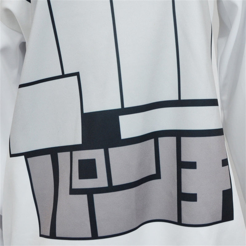 Anime Dandadan Momo Ayase Cosplay Costume white printed T-Shirt