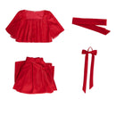 Anime Frieren at the Funeral Funeral Cosplay Costume Red Dress