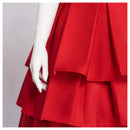 Anime Frieren at the Funeral Funeral Cosplay Costume Red Dress
