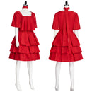 Anime Frieren at the Funeral Funeral Cosplay Costume Red Dress