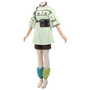 Anime Gachiakuta Rem Cosplay Costume Light Green Shirt Black Shorts Accessories
