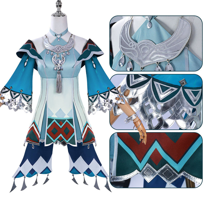 Anime Genshin Impact Lan Yan Cosplay Costume Shoes Wig - AwwwCos