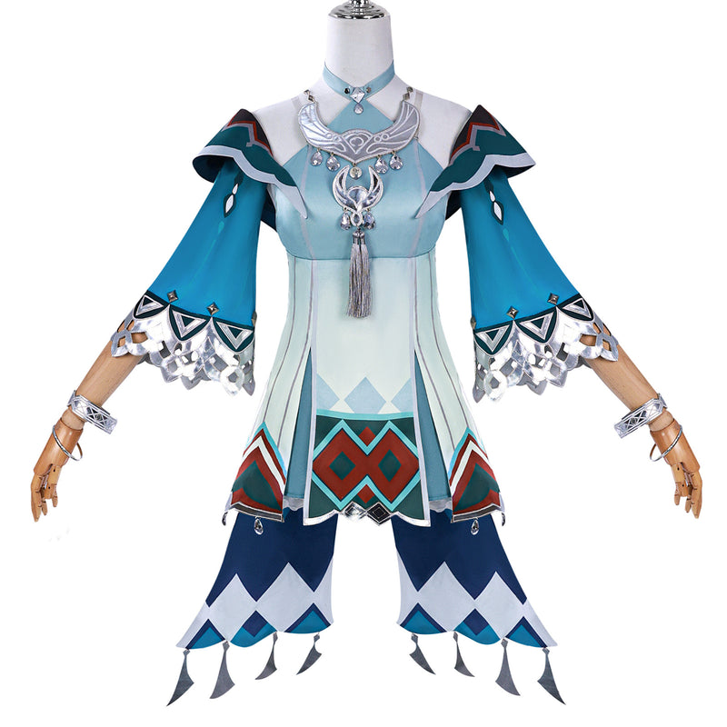 Anime Genshin Impact Lan Yan Cosplay Costume Shoes Wig - AwwwCos