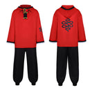 Anime Gokurakugai Aruma Cosplay Costume Men Red Top Black Knickerbockers - AwwwCos