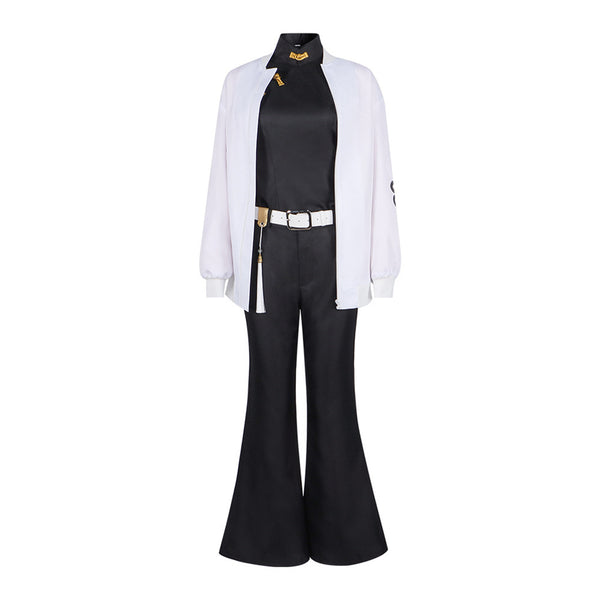 Anime Gokurakugai Michi Saotome Cosplay Costume Black Top bell-Bottoms
