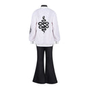 Anime Gokurakugai Michi Saotome Cosplay Costume Black Top bell-Bottoms - AwwwCos