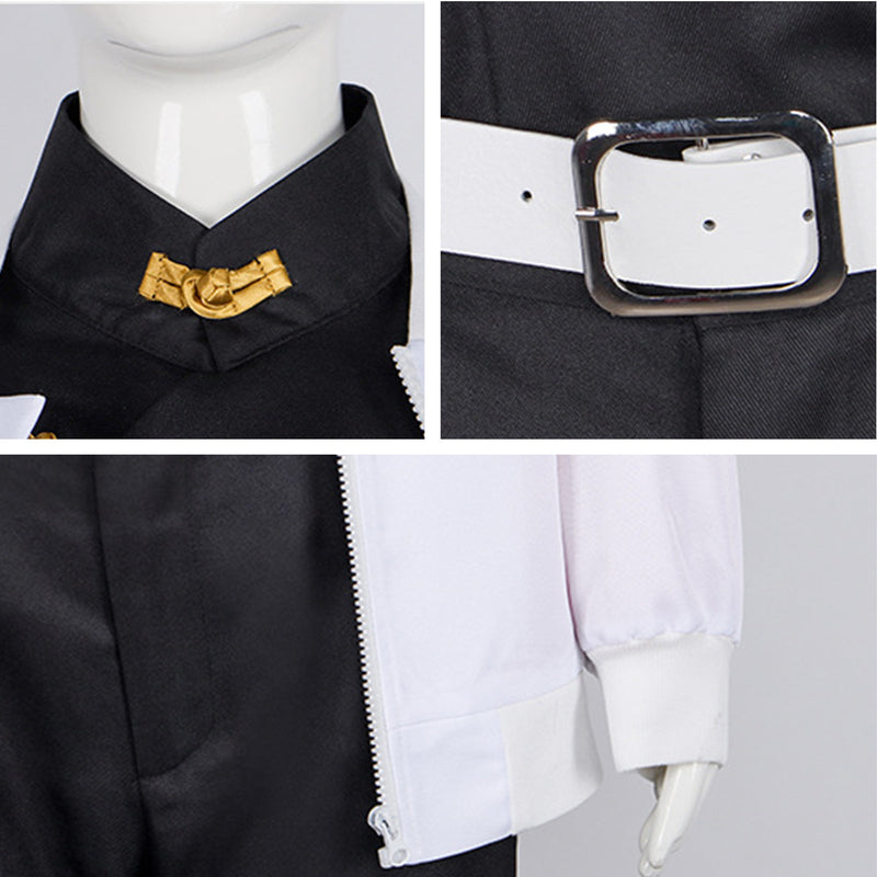 Anime Gokurakugai Michi Saotome Cosplay Costume Black Top bell-Bottoms