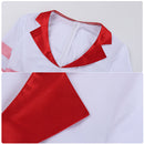 Anime Hazbin Hotel Angel Dust Cosplay Costume Red Straps Suit Sweatshirt Tops Gloves