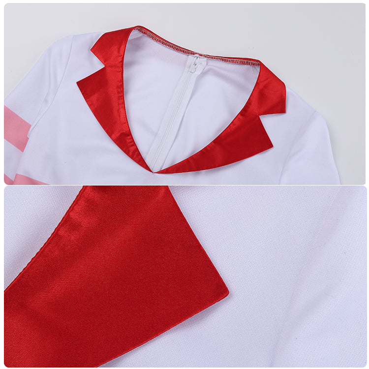 AwwwCos Anime Hazbin Hotel Angel Dust Cosplay Costume Red Straps Suit Sweatshirt Tops Gloves Halloween Outfit Uniform Clothes