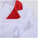 Anime Hazbin Hotel Angel Dust Cosplay Costume Red Straps Suit Sweatshirt Tops Gloves