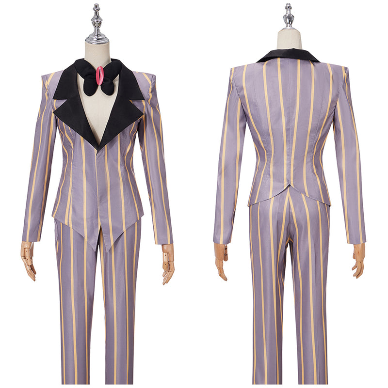 AwwwCos Anime Hazbin Hotel Sir Pentious Cosplay Costume Men Women Halloween Suit Jacket Coat Pants Hat Outfit Uniform Clothes
