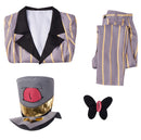 Anime Hazbin Hotel Sir Pentious Cosplay Costume Men Women Suit Jacket Coat Pants Hat