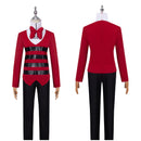 AwwwCos Anime Hazbin Hotel Vox Cosplay Costume Men Suit Blue Jacket Coat Sweatershirt Halloween Outfit Uniform Clothes Hat