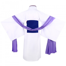 Himura Kenshin Cosplay Costume White Kimono Purple Shawl - AwwwCos