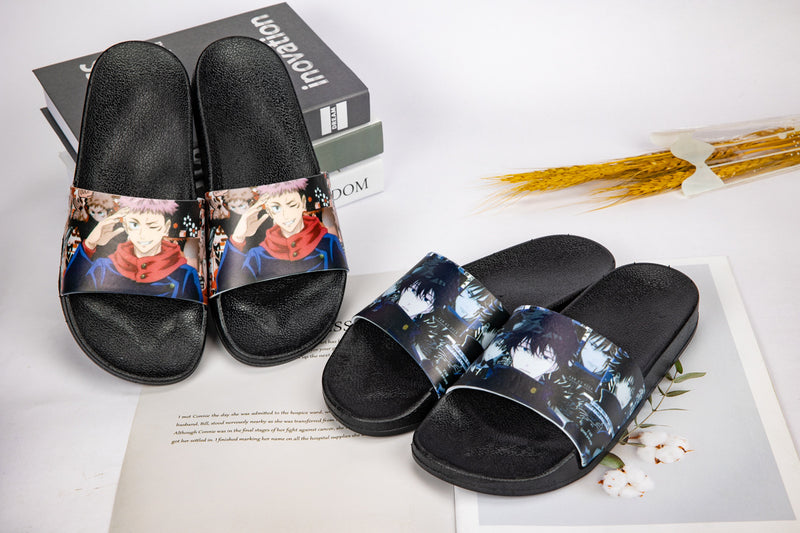 AwwwCos Anime Jujutsu Kaisen Slippers Bathroom Slippers Non Slip Shower Slide Sandal Indoor And Outdoor Slippers for women men