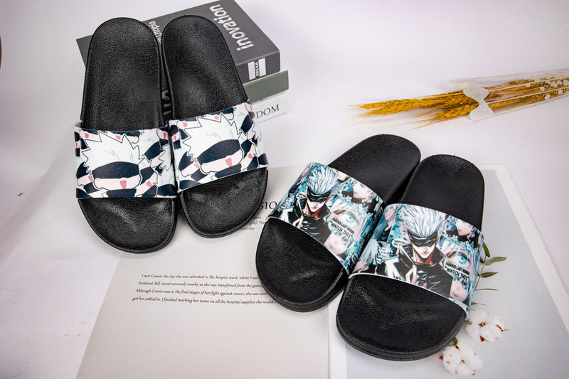 AwwwCos Anime Jujutsu Kaisen Slippers Bathroom Slippers Non Slip Shower Slide Sandal Indoor And Outdoor Slippers for women men