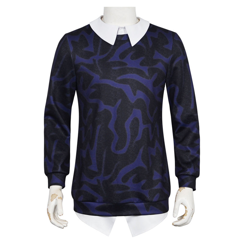 Anime K-Pop: Demon Hunters BABY Cosplay Costume Blue Printed Shirt - AwwwCos