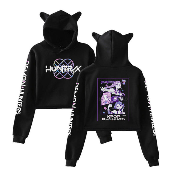 Anime K-Pop Demon Hunters Cosplay Costume Cat Ear Hooded Jacket - AwwwCos