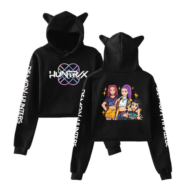 Anime K-Pop Demon Hunters Cosplay Costume Cat Ear Hooded Jacket - AwwwCos