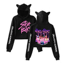 Anime K-Pop Demon Hunters Cosplay Costume Crop Top Cat Ear Hoodie - AwwwCos