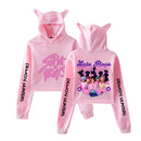 Anime K-Pop Demon Hunters Cosplay Costume Crop Top Cat Ear Hoodie - AwwwCos