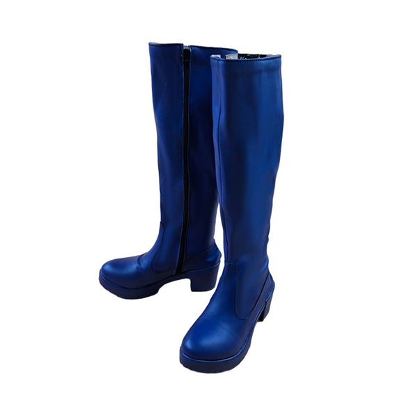Anime K-Pop: Demon Hunters Mira Cosplay Shoes Blue Long Boots - AwwwCos