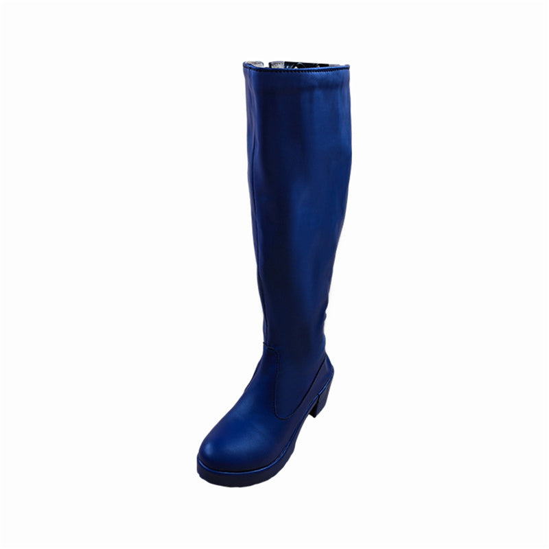 Anime K-Pop: Demon Hunters Mira Cosplay Shoes Blue Long Boots - AwwwCos