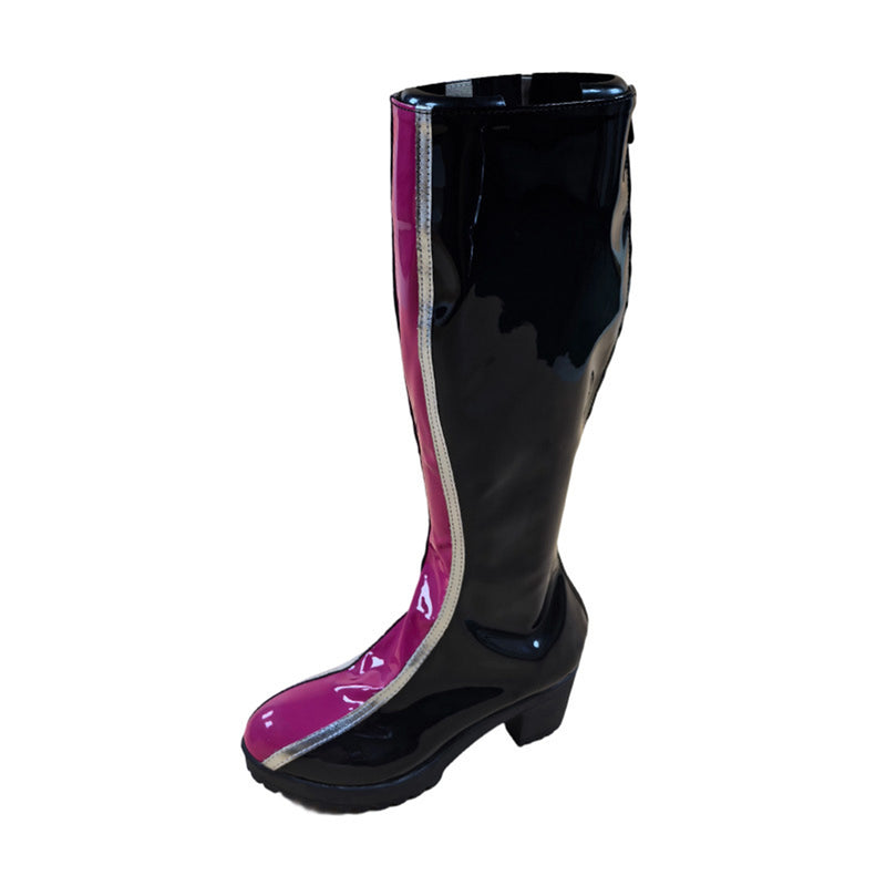 Anime K-Pop: Demon Hunters Rumi Cosplay Shoes Patent Leather Boots - AwwwCos