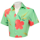 Anime K-Pop: Demon Hunters Saja Boys ABBY Cosplay Costume Green Printed Shirt - AwwwCos