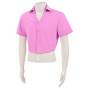 Anime K-Pop: Demon Hunters Saja Boys Abby Cosplay Costume Pink Shirt - AwwwCos