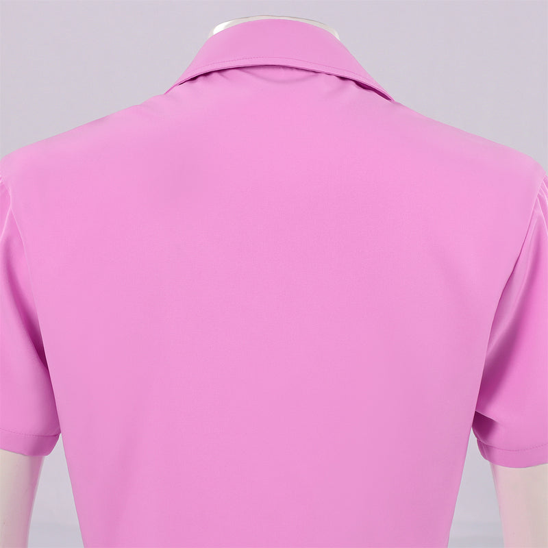 Anime K-Pop: Demon Hunters Saja Boys Abby Cosplay Costume Pink Shirt - AwwwCos