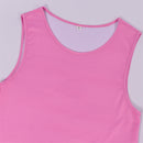 Anime K-Pop: Demon Hunters Saja Boys Jinu Cosplay Costume Plaid Top Pink Vest - AwwwCos