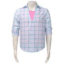Anime K-Pop: Demon Hunters Saja Boys Jinu Cosplay Costume Plaid Top Pink Vest - AwwwCos