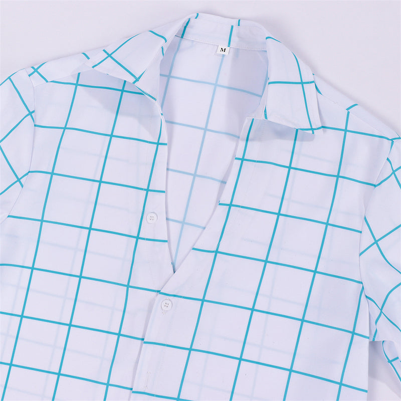 Anime K-Pop: Demon Hunters Saja Boys Jinu Cosplay Costume Plaid Top Pink Vest - AwwwCos