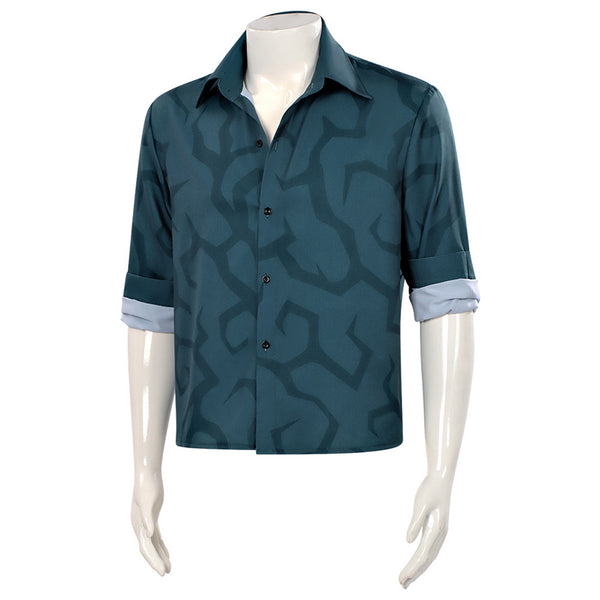 Anime K-Pop: Demon Hunters Saja Boys Jinu Cosplay Costume Dark Green Shirt - AwwwCos