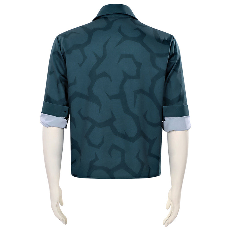 Anime K-Pop: Demon Hunters Saja Boys Jinu Cosplay Costume Dark Green Shirt - AwwwCos