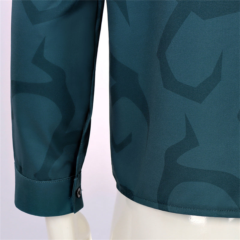 Anime K-Pop: Demon Hunters Saja Boys Jinu Cosplay Costume Dark Green Shirt - AwwwCos