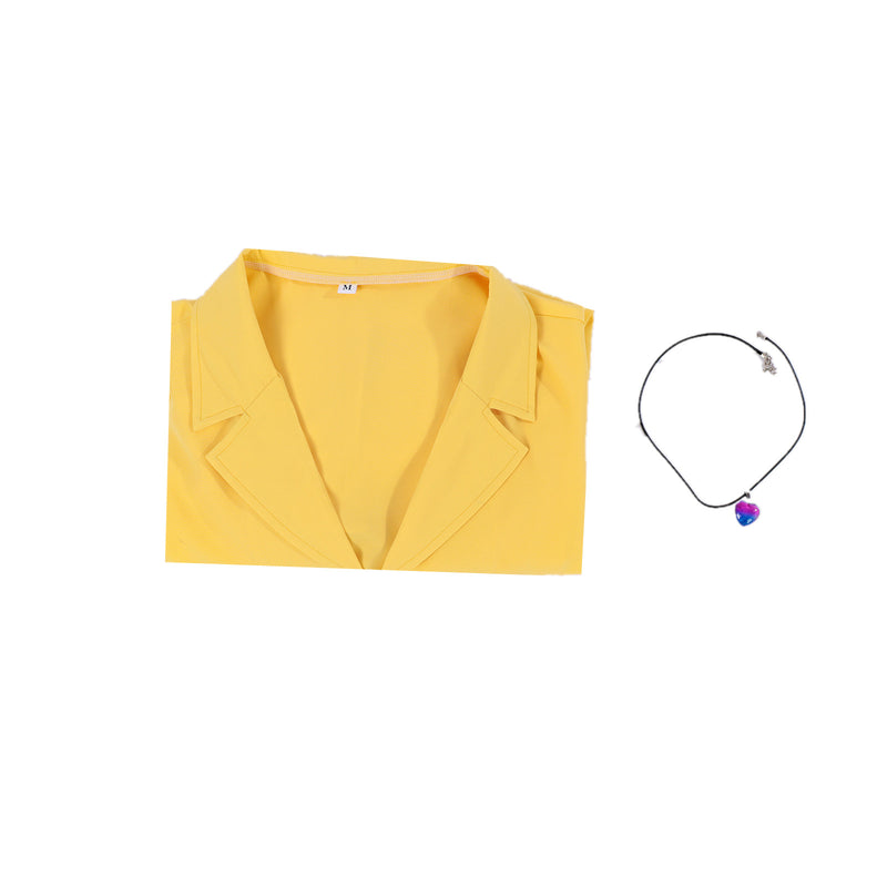 Anime K-Pop: Demon Hunters Saja Boys Romance Cosplay Costume Yellow Skirt - AwwwCos