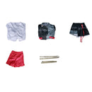 Anime Kasane Teto Cosplay Asymmetric Bell Sleeve Top Pleated Skirt - AwwwCos