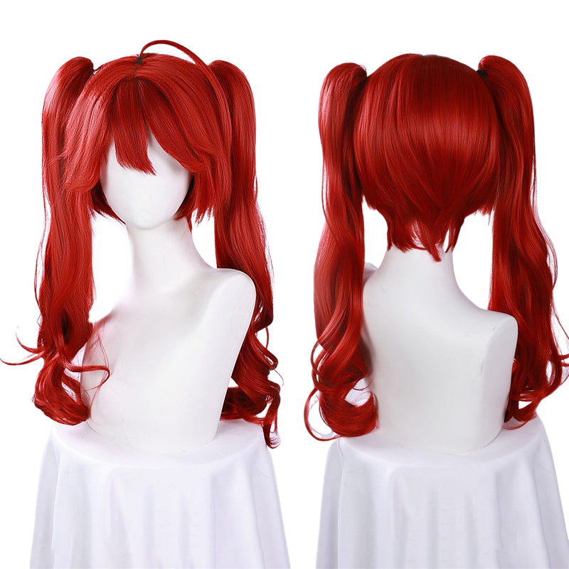 Anime Kasane Teto Cosplay Red Wig Detachable Long Pigtail - AwwwCos